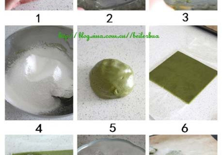 教你制作简单的抹茶叶形饼