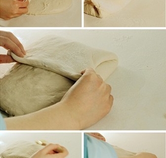 制作欧式面包时的浸泡与折叠