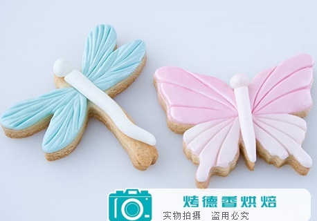 如何制作蜻蜓蝴蝶翻糖装饰曲奇饼干