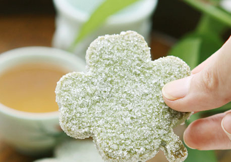 教你制作简单的抹茶叶形饼