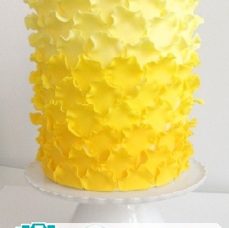 如何制作渐变褶边蛋糕