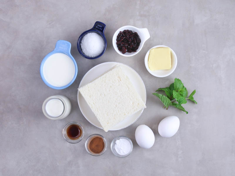 烘焙食谱-蔓越莓面包布丁制作食谱