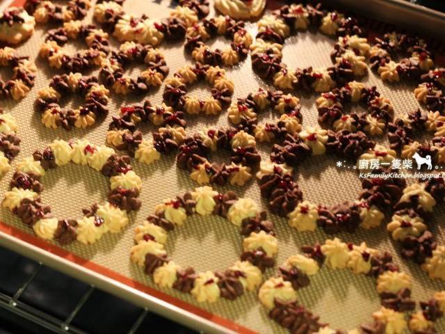 ♪圣诞花圈♪｜双色奶酥饼干【烘焙食谱】