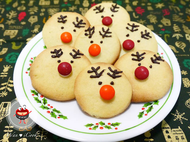 圣诞节烘焙食谱系列-无辜脸麋鹿造型饼干