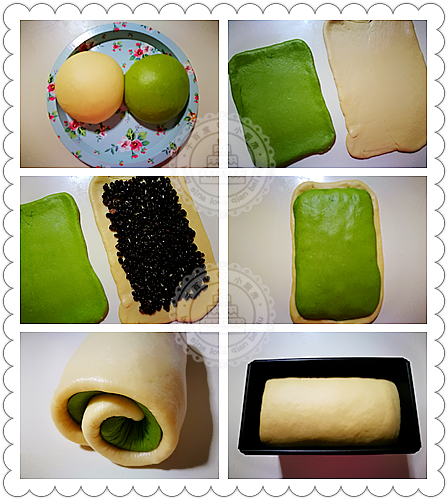 日式抹茶红豆吐司