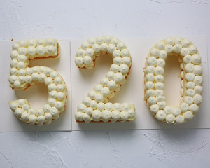 数字蛋糕(戚风版)制作方法