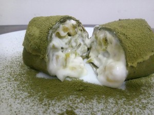 抹茶毛巾卷-烘焙食谱