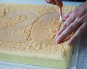 数字蛋糕(戚风版)制作方法