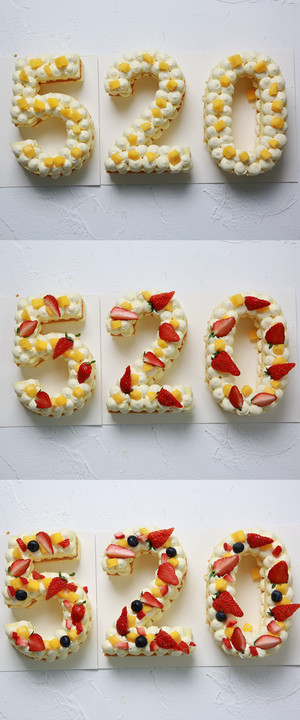 数字蛋糕(戚风版)制作方法