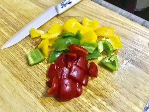 彩椒鸡肉串制作方法