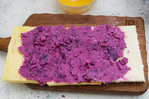 岩烤奶酪紫薯卷 制作方法
