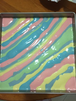 彩虹蛋糕卷胚 制作方法