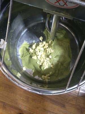 抹茶蜜豆蔓越莓面包  制作方法