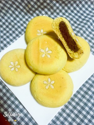 南瓜?红豆面包  制作方法