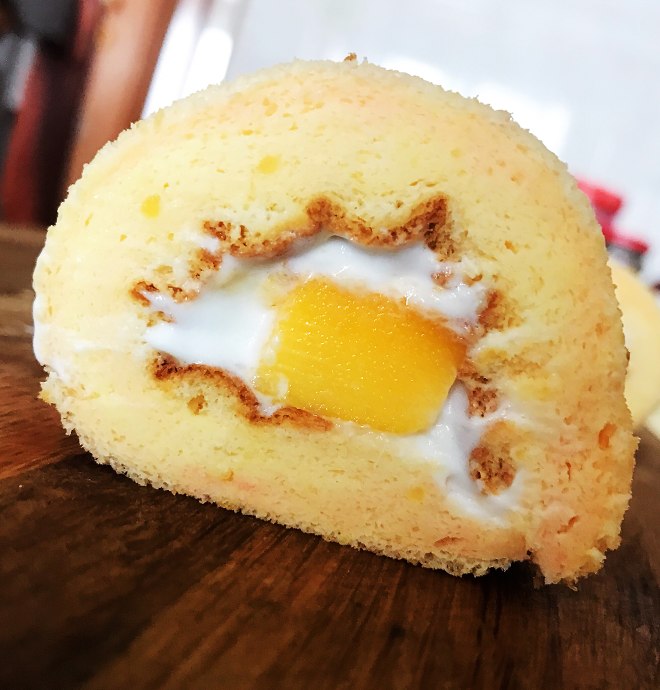 芒果牛乳蛋糕卷 制作方法