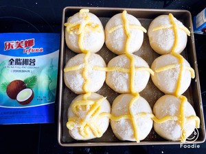 椰浆卡仕达馅小面包 制作方法