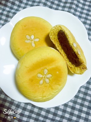 南瓜?红豆面包  制作方法