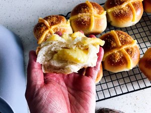 椰浆卡仕达馅小面包 制作方法