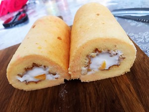 芒果牛乳蛋糕卷 制作方法