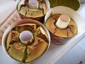 抹茶红豆戚风蛋糕 制作方法