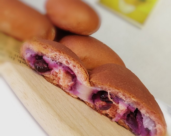 玫瑰紫/麻薯面包 制作方法