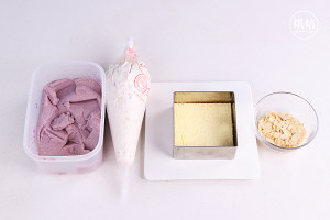 仿火遍台湾不二家的芋头蛋糕(杏仁粉版) 制作方法