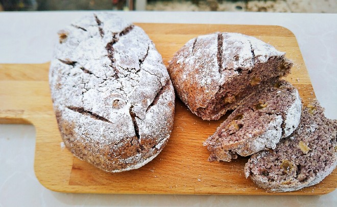 黑米全麦欧包（无油，低糖） 制作方法