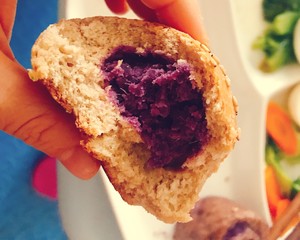 100%全麦紫薯小餐包 制作方法