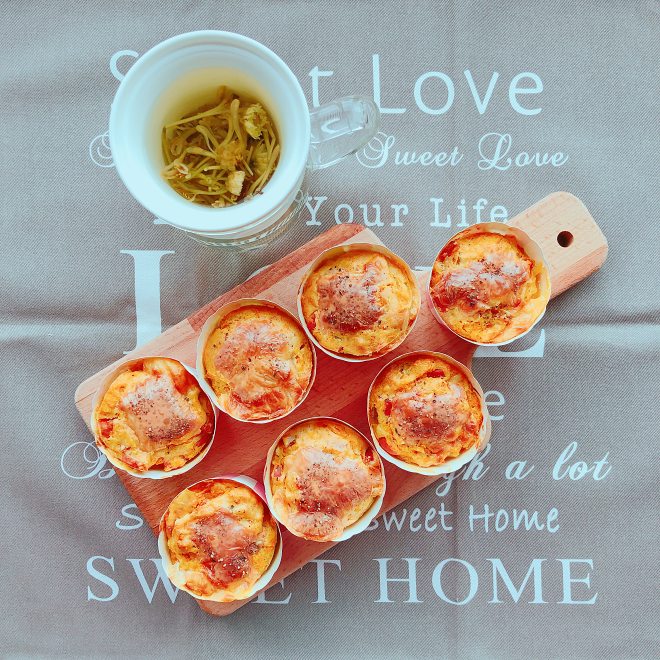 健康的胡萝卜番茄芝士咸马芬 制作方法