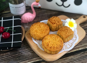 豆沙&紫薯月饼 制作方法