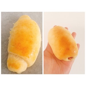松软的肉松（香肠）（牛角）面包 制作方法
