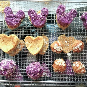 狗零食 紫薯鸡肉狗饼干 制作方法