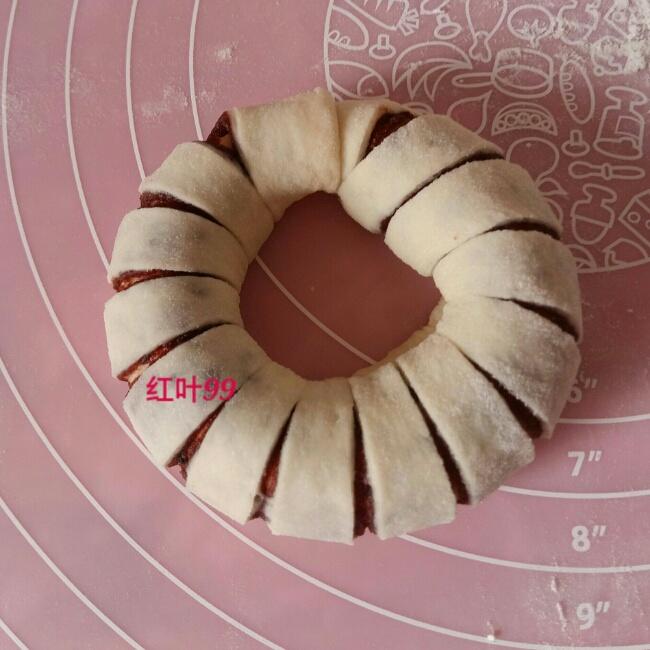 【豆沙面包圈的做法步骤图,豆沙面包圈怎么做好吃】红叶99-制作