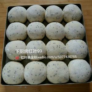 【黑芝麻营养餐包(软妹子)的做法步骤图】红叶99-制作