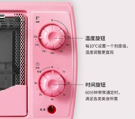 长帝迷你电烤箱-tb101,小可爱粉色电烤箱考虑下?