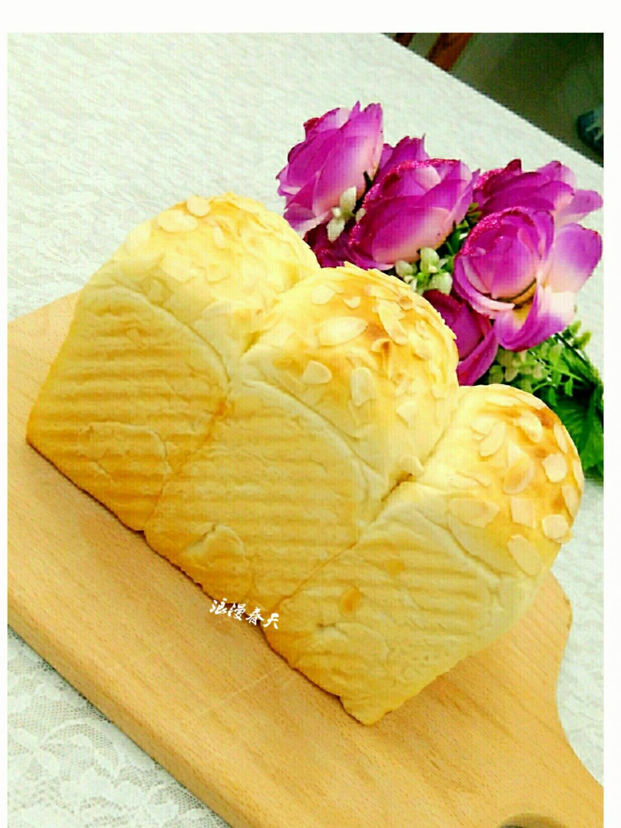【酸奶吐司（超柔软、保湿、拉丝）的做法步骤图】浪漫春天-制作