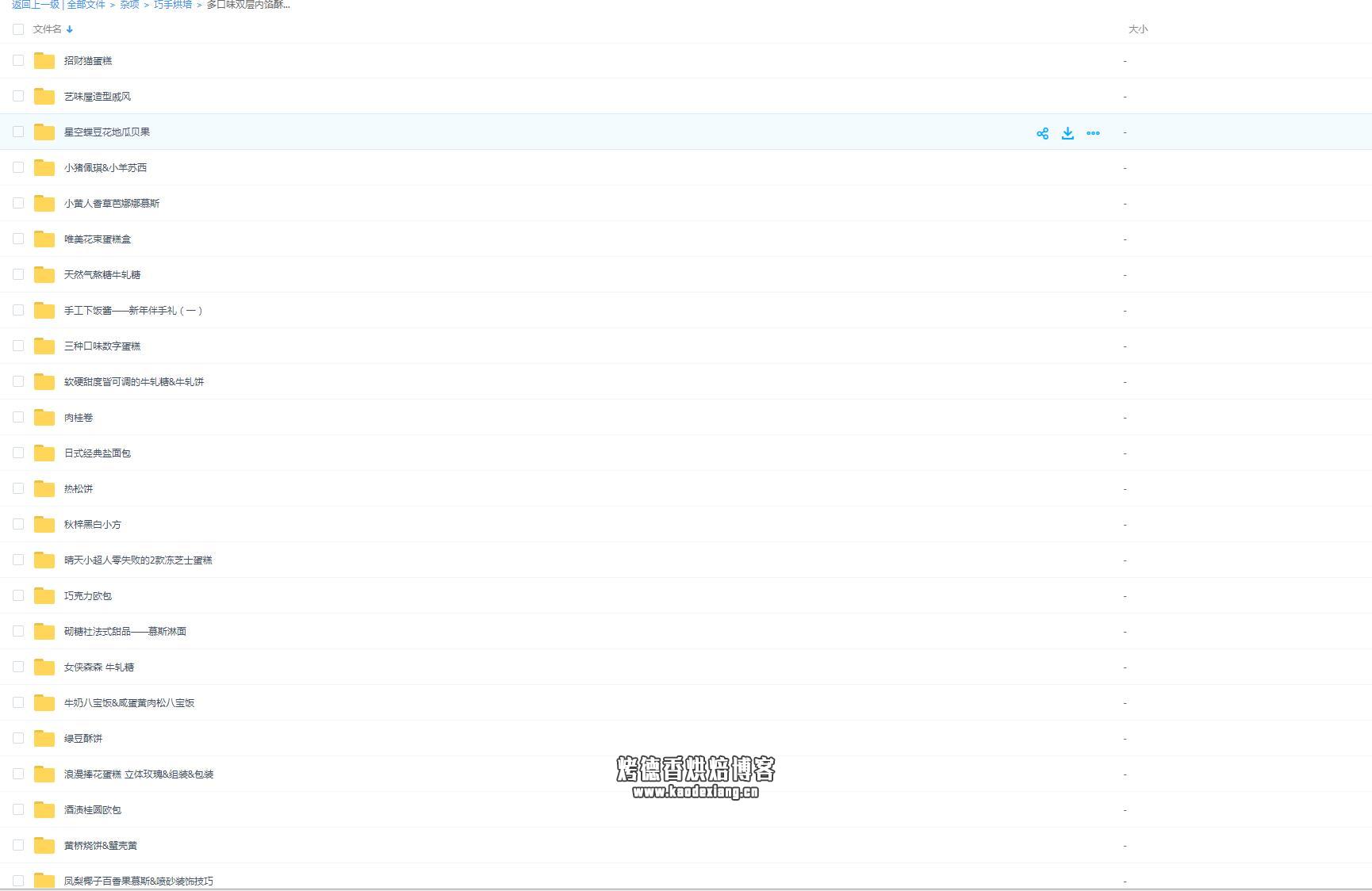 持续更新——烘焙食谱教程下载地址（2019年3月23日14:15:38更新）