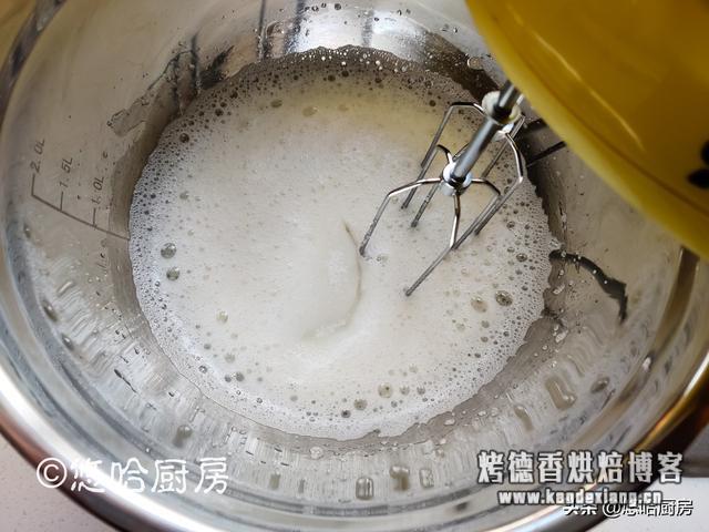 4个鸡蛋1碗面粉,分蛋打发操作,蛋糕不开裂不塌陷,轻松搞定