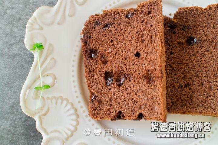 浓郁香滑的可可戚风蛋糕,难以抵抗的巧克力诱惑