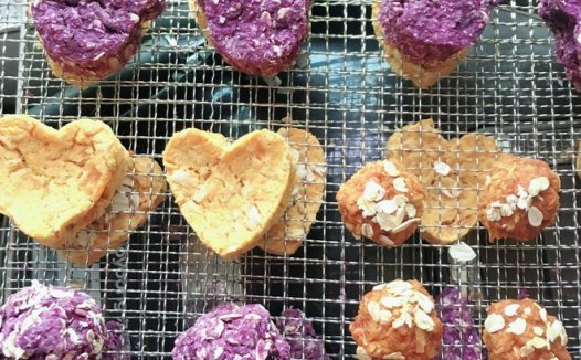 狗零食 紫薯鸡肉狗饼干 制作方法